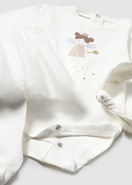 Mayoral Baby Girl White Bodysuit with Tutu Set 2810