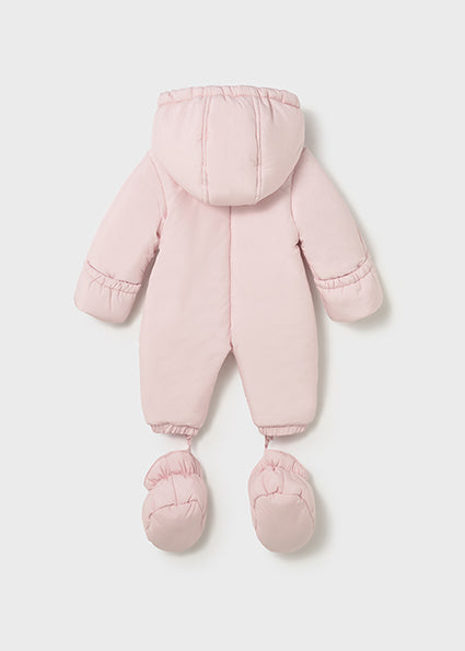 Mayoral Baby Girl Pink Zip Hooded Snowsuit 2603