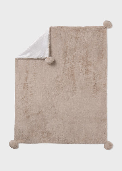 Mayoral Unisex Beige Faux Fur Blanket 9955