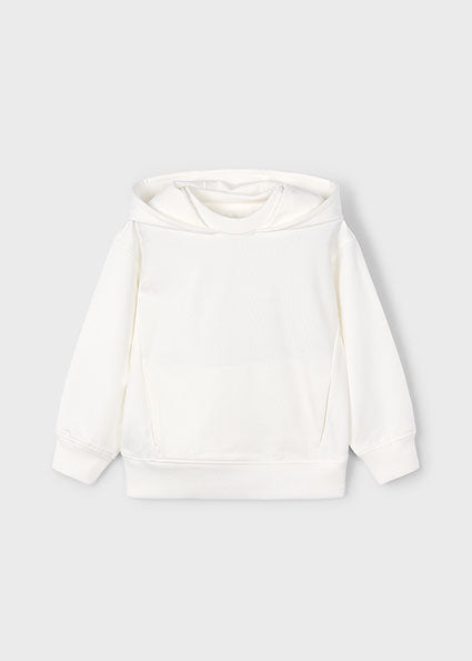 Mayoral Boys Cream Hooded Jumper 4451