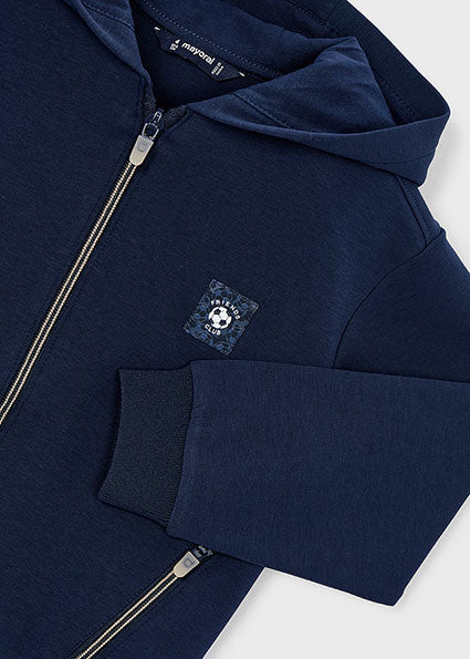 Mayoral Boys Navy Zipper Hooded Sweatshirt 3442