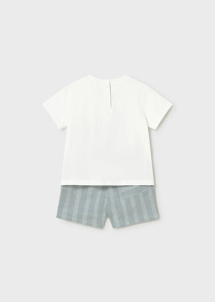PRE ORDER Mayoral Baby Boys Sage Linen Short Set 1227
