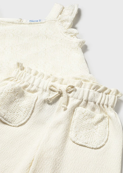 Mayoral Baby Girl Cream Flared Trouser Set 1515