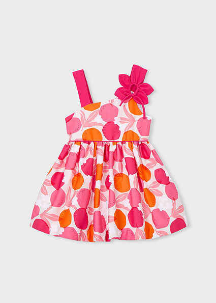PRE ORDER Mayoral Girls Fuchsia Print Flower Dress 3924
