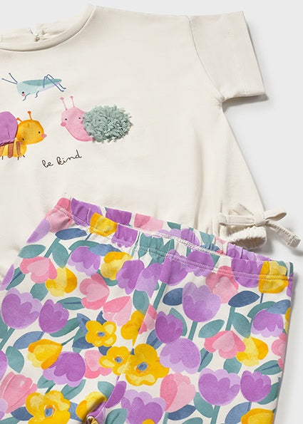 Mayoral Baby Girl Lilac Printed Legging Set 1753