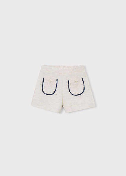PRE ORDER Mayoral Girls Navy Linen Shorts Set 3013 3219