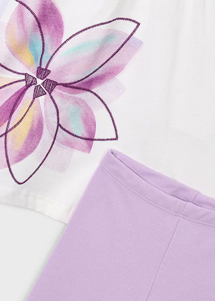 Mayoral Girls Lilac Pleated Legging Set 3723
