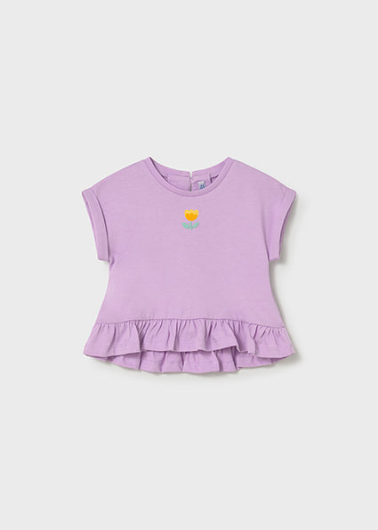 Mayoral Baby Girl Lilac 3 Piece Short Set 1206