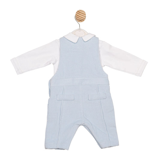 Mintini Baby Boy Blue Corduroy Dungaree Set 6564