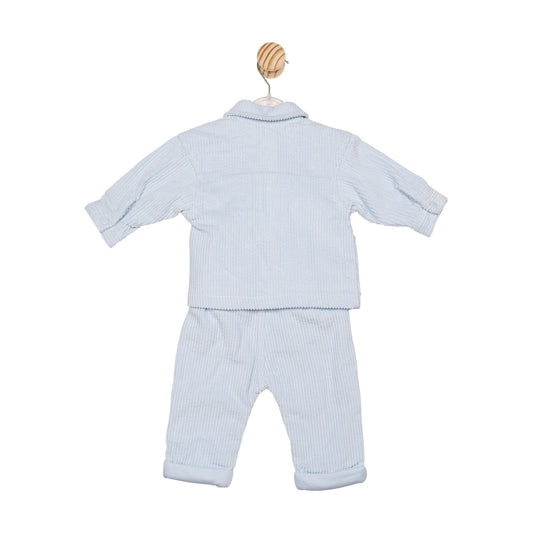 Mintini Baby Boy Blue Corduroy 3 Piece Set 6566