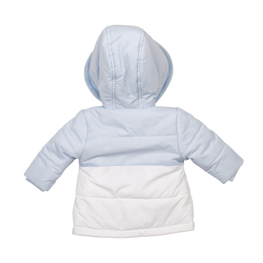 Mintini Baby Boys Blue & White Padded Jacket 6509