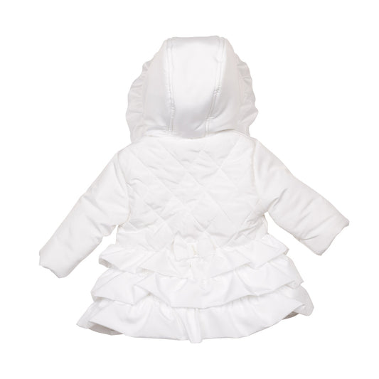 Mintini Baby Girl White Pearl Frill Jacket 6527