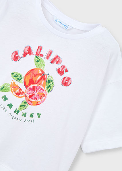 Mayoral Girls Red Stripe Summer Short Set 3016 3221