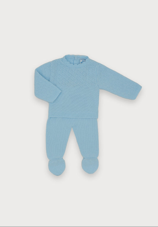 Sardon Baby Blue Two Piece Knitted Set 357 image 0