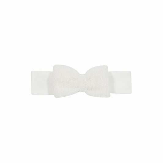 Deolinda Baby Girls Off White Bow Boucle Headband 1010 image 0