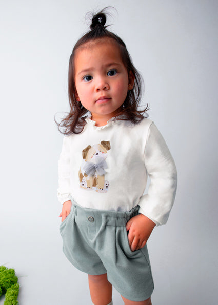 Mayoral Baby Girls Blue Pleated Short Set 2075 2261