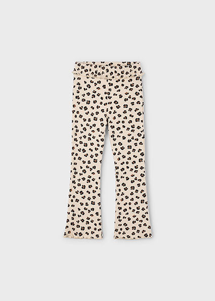 Mayoral Girls Beige Leopard Print Flared Tracksuit 4433 4717