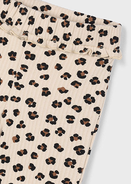 Mayoral Girls Beige Leopard Print Flared Tracksuit 4433 4717