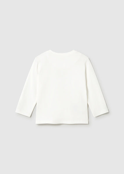 Mayoral Baby Boys Cream Long Sleeve T-Shirt 108