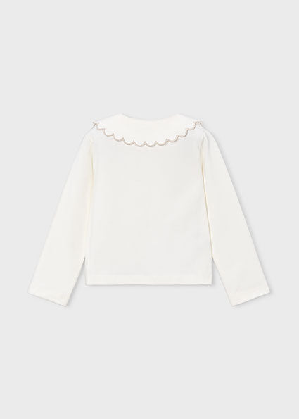 Mayoral Girls Champagne Scallop Polo 131