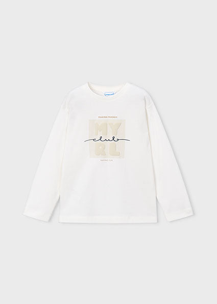 Mayoral Boys White Long Sleeved T-Shirt 173
