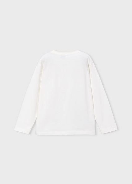 Mayoral Boys White Long Sleeved T-Shirt 173
