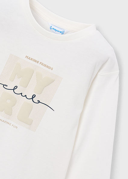 Mayoral Boys White Long Sleeved T-Shirt 173