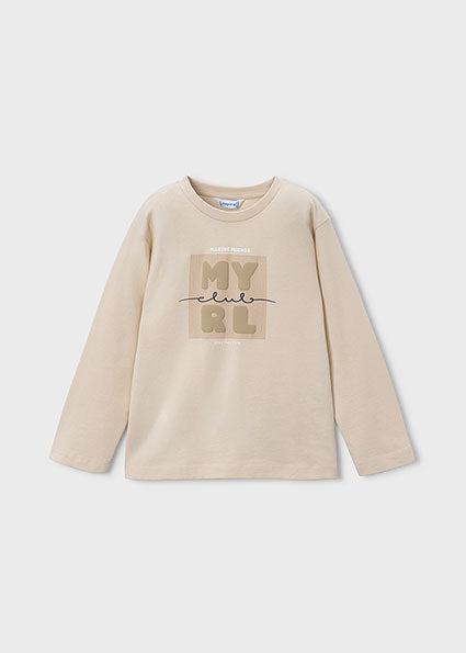 Mayoral Boys Beige Long Sleeved T-Shirt 173