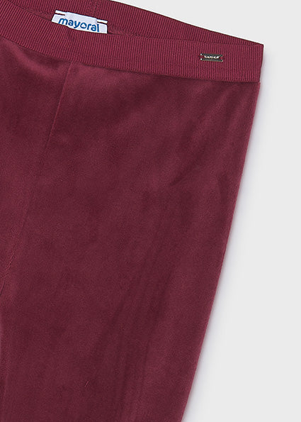 Mayoral Girls Raspberry Velvet Legging Set 4035 712