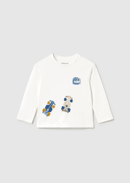 Mayoral Baby Boys White Racing Car T-Shirt 2007