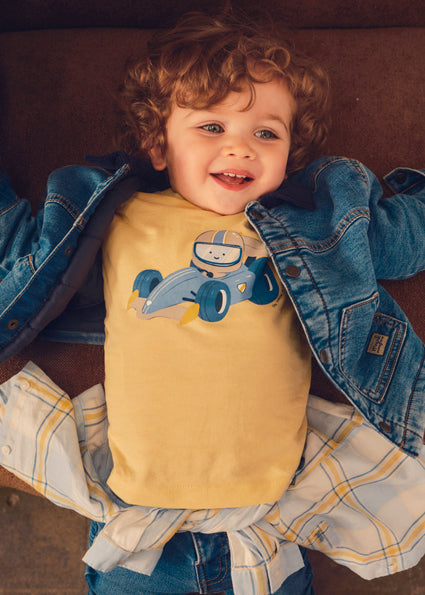 PRE ORDER Mayoral Baby Boys Mustard Racing T-Shirt 2008