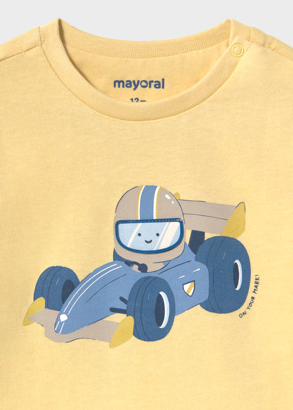 PRE ORDER Mayoral Baby Boys Mustard Racing T-Shirt 2008