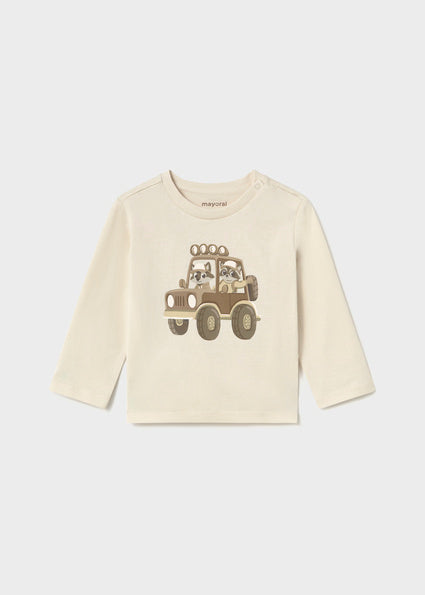 Mayoral Baby Boys Beige Truck T-Shirt 2012