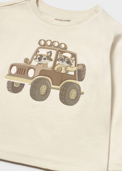 Mayoral Baby Boys Beige Truck T-Shirt 2012