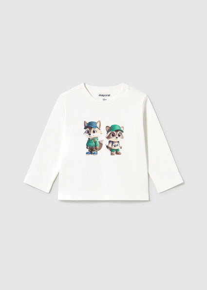 Mayoral Baby Boys White Animal T-Shirt 2013