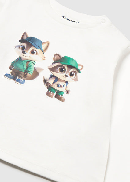 Mayoral Baby Boys White Animal T-Shirt 2013