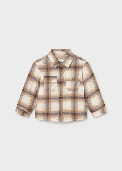 Mayoral Baby Boys Beige Checked OverShirt 2108