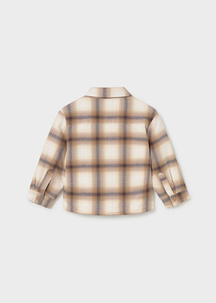 Mayoral Baby Boys Beige Checked OverShirt 2108