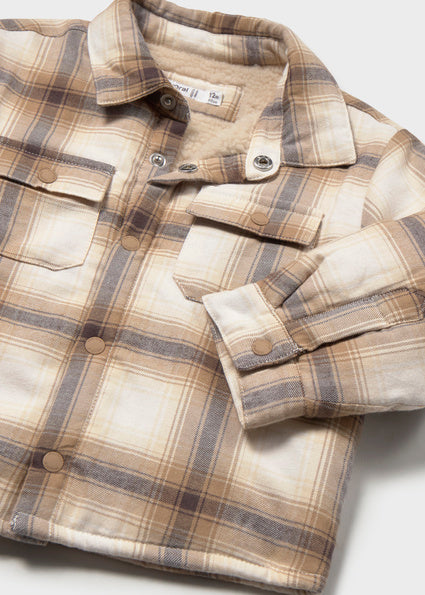 Mayoral Baby Boys Beige Checked OverShirt 2108