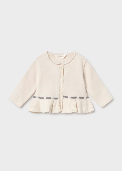 Mayoral Baby Girl Cream Pant Set & Cardigan 2263