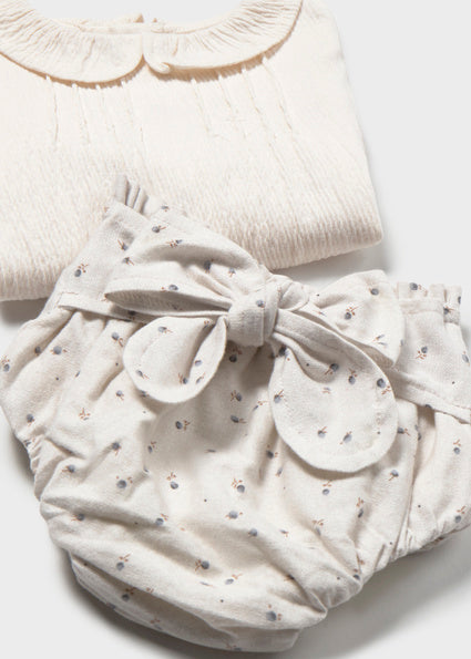 Mayoral Baby Girl Cream Pant Set & Cardigan 2263
