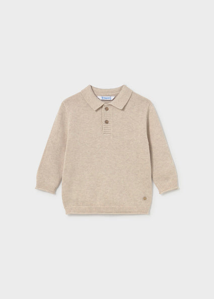 Mayoral Baby Boys Oat Polo Knit Sweater 2376