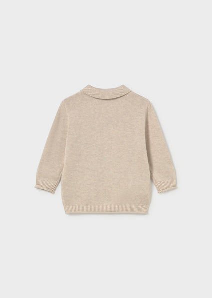 Mayoral Baby Boys Oat Polo Knit Sweater 2376