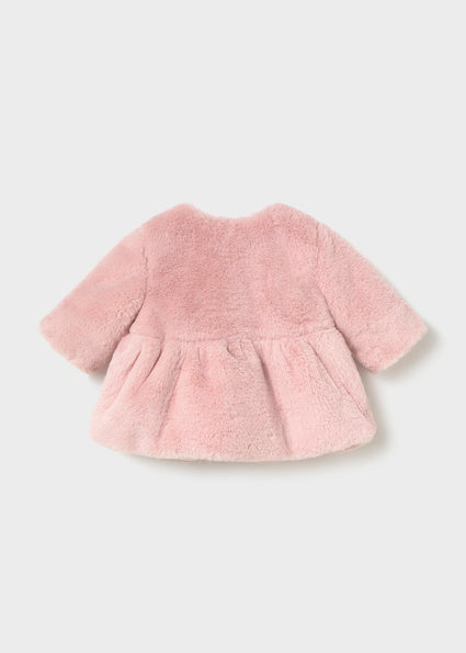 PRE ORDER Mayoral Baby Girl Pink Fur Coat 2406