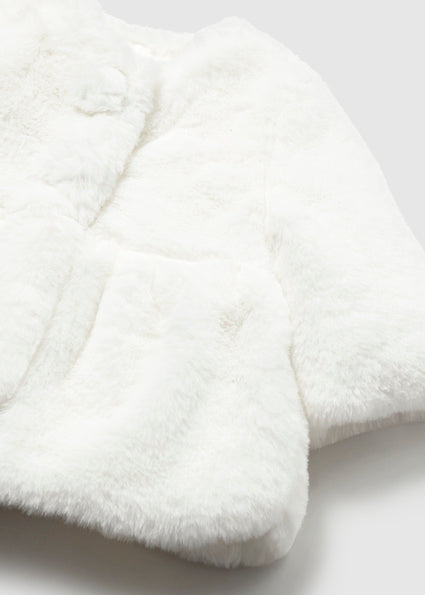 PRE ORDER Mayoral Baby Girl Cream Fur Coat 2406