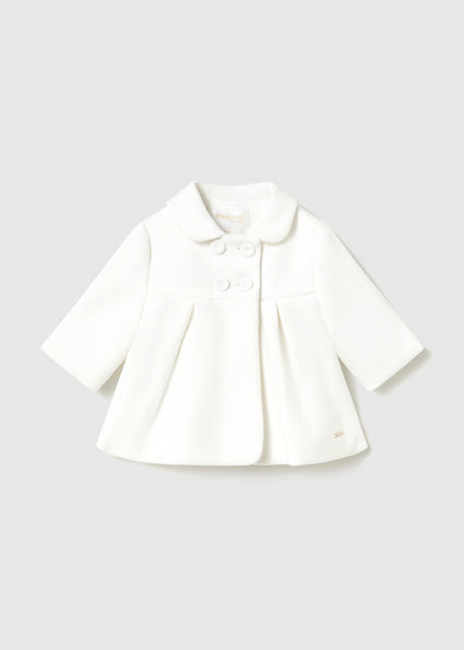Mayoral Baby Girl White Coat 2407