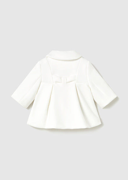 Mayoral Baby Girl White Coat 2407