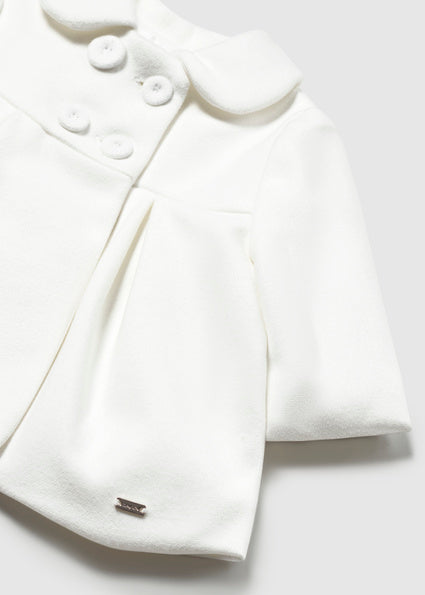 Mayoral Baby Girl White Coat 2407