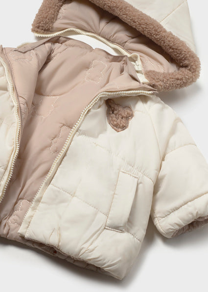 PRE ORDER Mayoral Baby Beige Teddy Reversible Coat 2413
