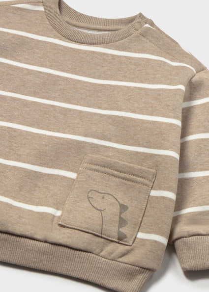 Mayoral Baby Boys Truffle Stripe Tracksuit 2416 2538